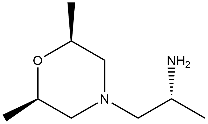 4-Morpholineethanamine,α,2,6-trimethyl-,(αR,2R,6S)- Struktur