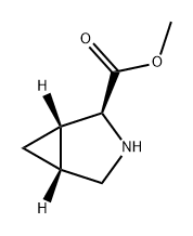 3-Azabicyclo[3.1.0]hexane-2-carboxylic acid, methyl ester, (1S,2S,5R)- Struktur