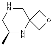 2-Oxa-5,8-diazaspiro[3.5]nonane, 6-methyl-, (6S)- Struktur