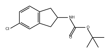 Carbamic acid, N-(5-chloro-2,3-dihydro-1H-inden-2-yl)-, 1,1-dimethylethyl ester Struktur