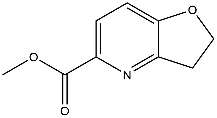 Furo[3,2-b]pyridine-5-carboxylic acid, 2,3-dihydro-, methyl ester Struktur