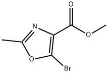 4-Oxazolecarboxylic acid, 5-bromo-2-methyl-, methyl ester Struktur