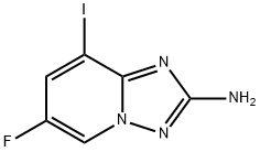 6-fluoro-8-iodo-[1,2,4]triazolo[1,5-a]pyridin-2-amine Struktur