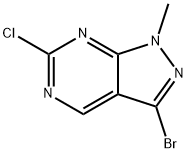 1H-Pyrazolo[3,4-d]pyrimidine, 3-bromo-6-chloro-1-methyl- Struktur