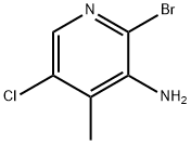 2-bromo-5-chloro-4-methylpyridin-3-amine Struktur