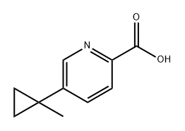 2-Pyridinecarboxylic acid, 5-(1-methylcyclopropyl)- Struktur