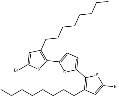 Furan,2,5-bis(5-bromo-3-ctyl-2-thienyl)- Struktur