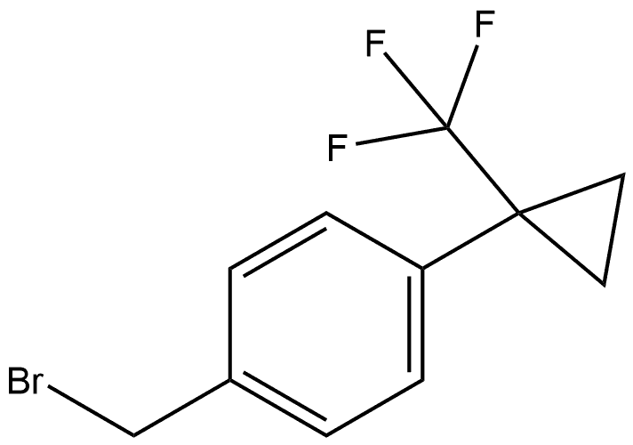 1-(Bromomethyl)-4-[1-(trifluoromethyl)cyclopropyl]benzene Struktur