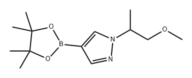 1H-Pyrazole, 1-(2-methoxy-1-methylethyl)-4-(4,4,5,5-tetramethyl-1,3,2-dioxaborolan-2-yl)- Struktur