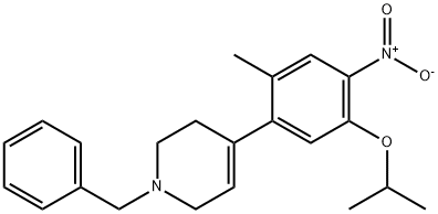 Pyridine, 1,2,3,6-tetrahydro-4-[2-methyl-5-(1-methylethoxy)-4-nitrophenyl]-1-(phenylmethyl)- Struktur