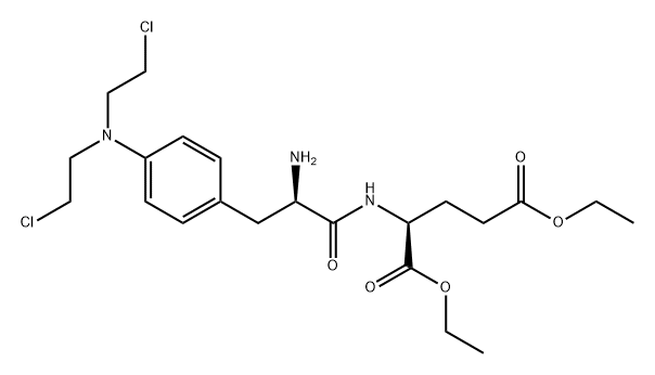 L-Glutamic acid, 4-[bis(2-chloroethyl)amino]-D-phenylalanyl-, diethyl ester (9CI) Struktur