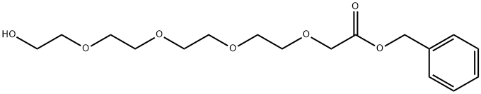 3,6,9,12-Tetraoxatetradecanoic acid, 14-hydroxy-, phenylmethyl ester Struktur