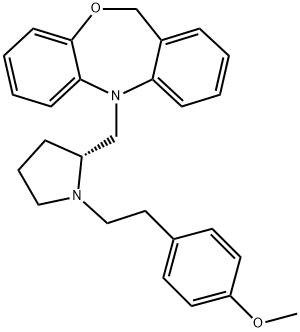 Dibenz[b,e][1,4]oxazepine, 5,11-dihydro-5-[[(2R)-1-[2-(4-methoxyphenyl)ethyl]-2-pyrrolidinyl]methyl]- Struktur