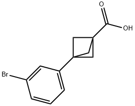 3-(3-Bromophenyl)bicyclo[1.1.1]pentane-1-carboxylic acid Struktur