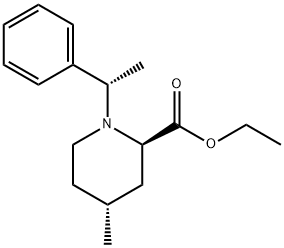 2-Piperidinecarboxylic acid, 4-methyl-1-[(1S)-1-phenylethyl]-, ethyl ester, (2R,4R)-