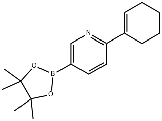 Pyridine, 2-(1-cyclohexen-1-yl)-5-(4,4,5,5-tetramethyl-1,3,2-dioxaborolan-2-yl)- Struktur