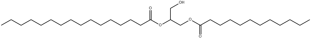 1-Lauroyl-2-Palmitoyl-rac-glycerol Struktur