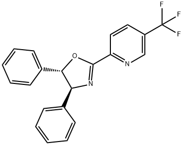 (4S,5S)-4,5-Diphenyl-2-(5-(trifluoromethyl)pyridin-2-yl)-4,5-dihydrooxazole Struktur