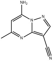 7-amino-5-methylpyrazolo[1,5-a]pyrimidine-3-carb onitrile Struktur