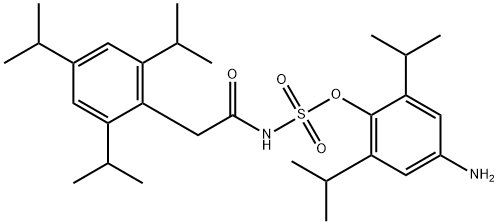 Sulfamic acid, [[2,4,6-tris(1-methylethyl)phenyl]acetyl]-, 4-amino-2,6-bis(1-methylethyl)phenyl ester (9CI) Struktur