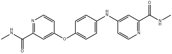 Sorafenib impurity 24/N-Methyl-4-[4-[[2-[(methylamino)carbonyl]-4-pyridinyl]amino]phenoxy]-2-pyridinecarboxamide Struktur