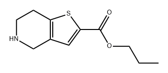 Thieno[3,2-c]pyridine-2-carboxylic acid, 4,5,6,7-tetrahydro-, propyl ester Struktur