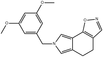 4H-Pyrrolo[3,4-g]-1,2-benzisoxazole, 7-[(3,5-dimethoxyphenyl)methyl]-5,7-dihydro- Struktur