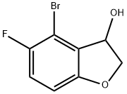 3-Benzofuranol, 4-bromo-5-fluoro-2,3-dihydro- Struktur