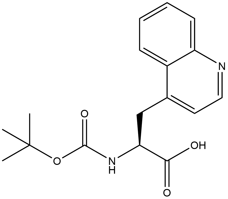 (S)-2-Boc-amino-3-quinolin-4-yl-propionic acid Struktur