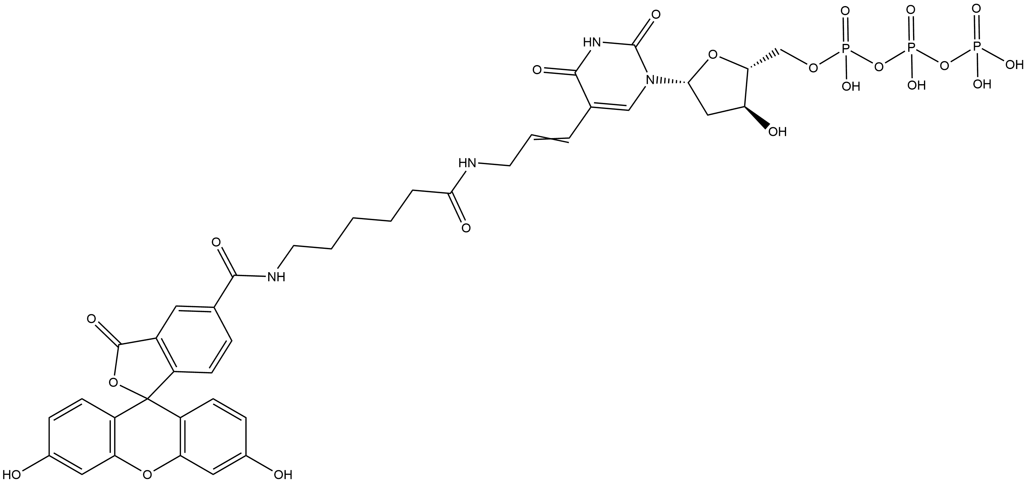 Fluorescein-12-dUTP 1mM Sodium Solution Struktur