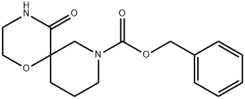 1-Oxa-4,8-diazaspiro[5.5]undecane-8-carboxylic acid, 5-oxo-, phenylmethyl ester Struktur