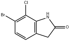 2H-Indol-2-one, 6-bromo-7-chloro-1,3-dihydro- Struktur