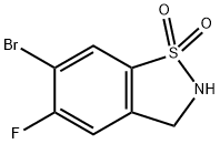 1,2-Benzisothiazole, 6-bromo-5-fluoro-2,3-dihydro-, 1,1-dioxide Struktur