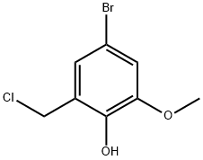 4-Bromo-2-chloromethyl-6-methoxy-phenol Struktur