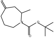 1H-Azepine-1-carboxylic acid, hexahydro-2-methyl-4-oxo-, 1,1-dimethylethyl ester Struktur