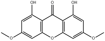 9H-Xanthen-9-one, 1,8-dihydroxy-3,6-dimethoxy- Struktur