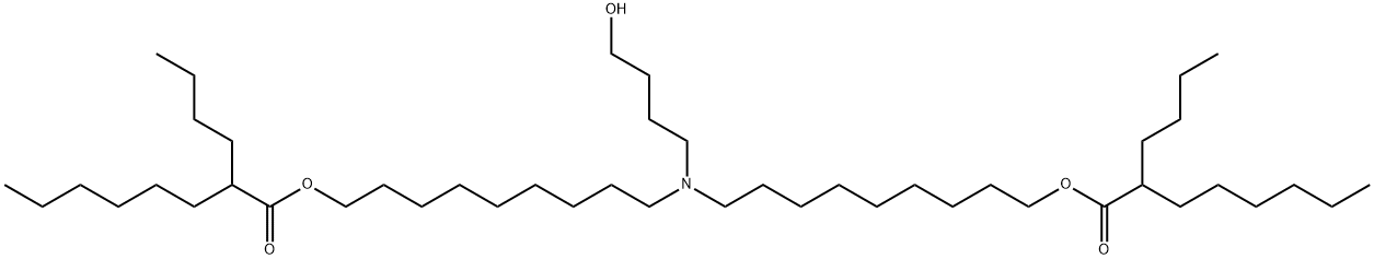 1, 1'-[[(4-Hydroxybutyl)imino]di-9,1-nonanediyl] bis(2-butyloctanoate) Struktur