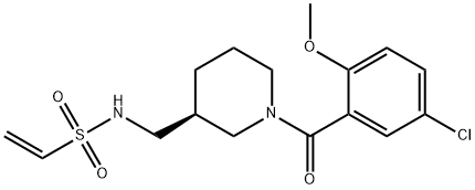 N-[[(3S)-1-(5-Chloro-2-methoxybenzoyl)-3-piperidinyl]methyl]ethenesulfonamide Struktur