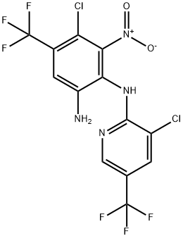 1,2-Benzenediamine, 4-chloro-N2-[3-chloro-5-(trifluoromethyl)-2-pyridinyl]-3-nitro-5-(trifluoromethyl)- Struktur