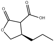 3-Furancarboxylic acid, tetrahydro-2-oxo-4-propyl-, (4R)- Structure