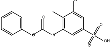 Benzenesulfonic acid, 3-chloro-4-methyl-5-[(phenoxycarbonyl)amino]- Struktur