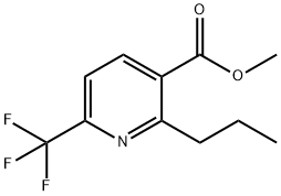 3-Pyridinecarboxylic acid, 2-propyl-6-(trifluoromethyl)-, methyl ester Struktur