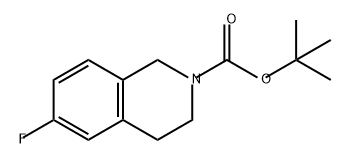 2(1H)-Isoquinolinecarboxylic acid, 6-fluoro-3,4-dihydro-, 1,1-dimethylethyl ester Struktur