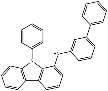 9H-Carbazol-1-amine, N-[1,1'-biphenyl]-3-yl-9-phenyl- Struktur