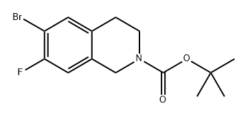 tert-butyl 6-bromo-7-fluoro-3,4-dihydroisoquinoline-2(1H)-carboxylate Struktur