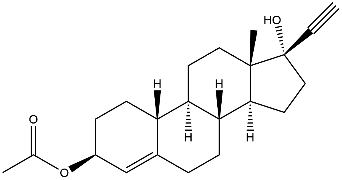 19-Norpregn-4-en-20-yne-3,17-diol, 3-acetate, (3β,17α)- (9CI) Struktur