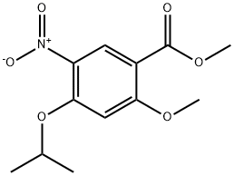 Benzoic acid, 2-methoxy-4-(1-methylethoxy)-5-nitro-, methyl ester Struktur