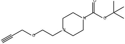 1-Piperazinecarboxylic acid, 4-[2-(2-propyn-1-yloxy)ethyl]-, 1,1-dimethylethyl ester Struktur