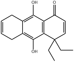 1(4H)-Anthracenone, 4,4-diethyl-5,8-dihydro-9,10-dihydroxy- Struktur