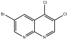 6-Bromo-3,4-dichloro-1,8-naphthyridine Struktur